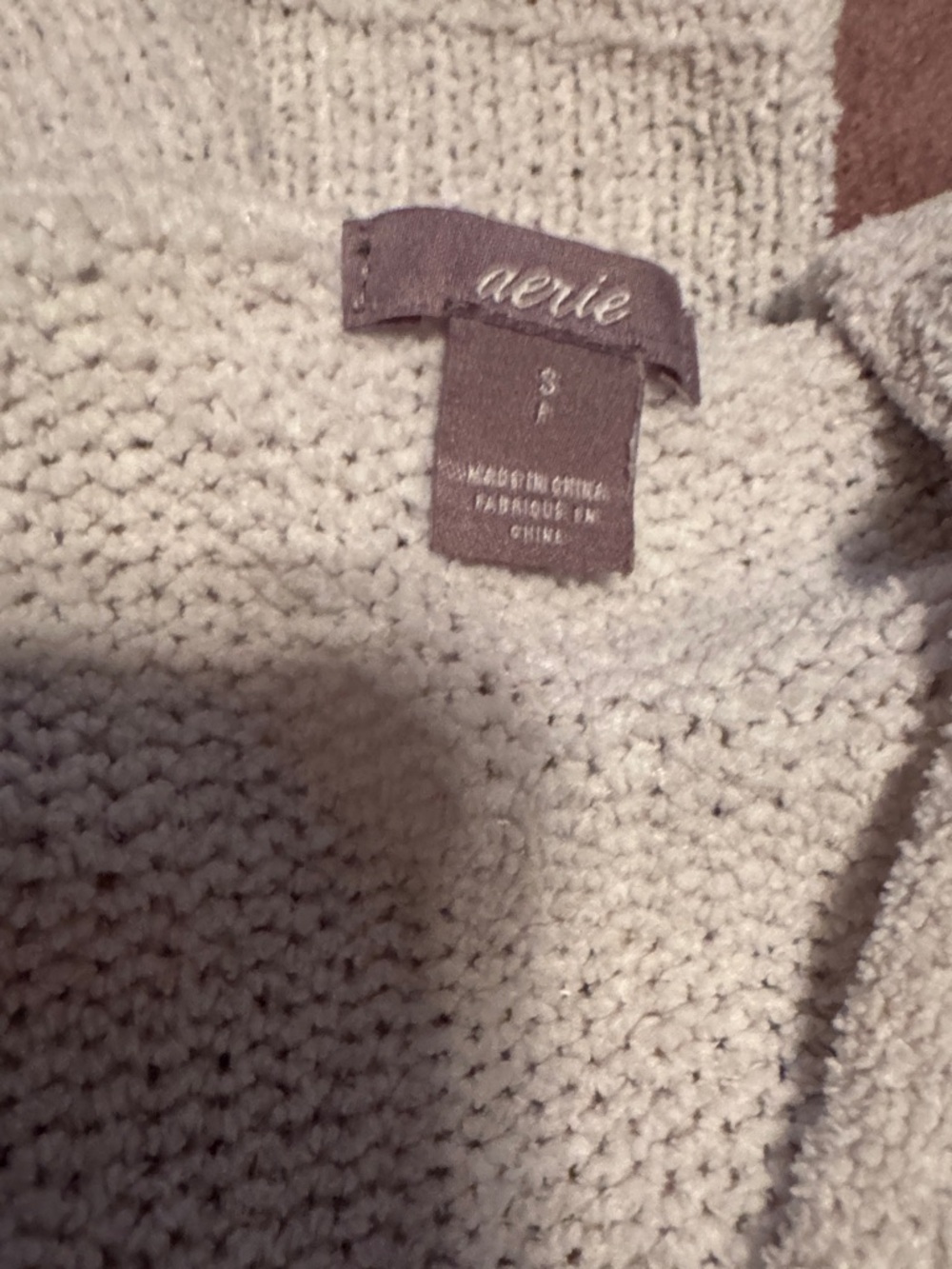 Aerie Light Gray Hooded V-Neck Knit Oversized Pullover size small. - Picture 10 of 12